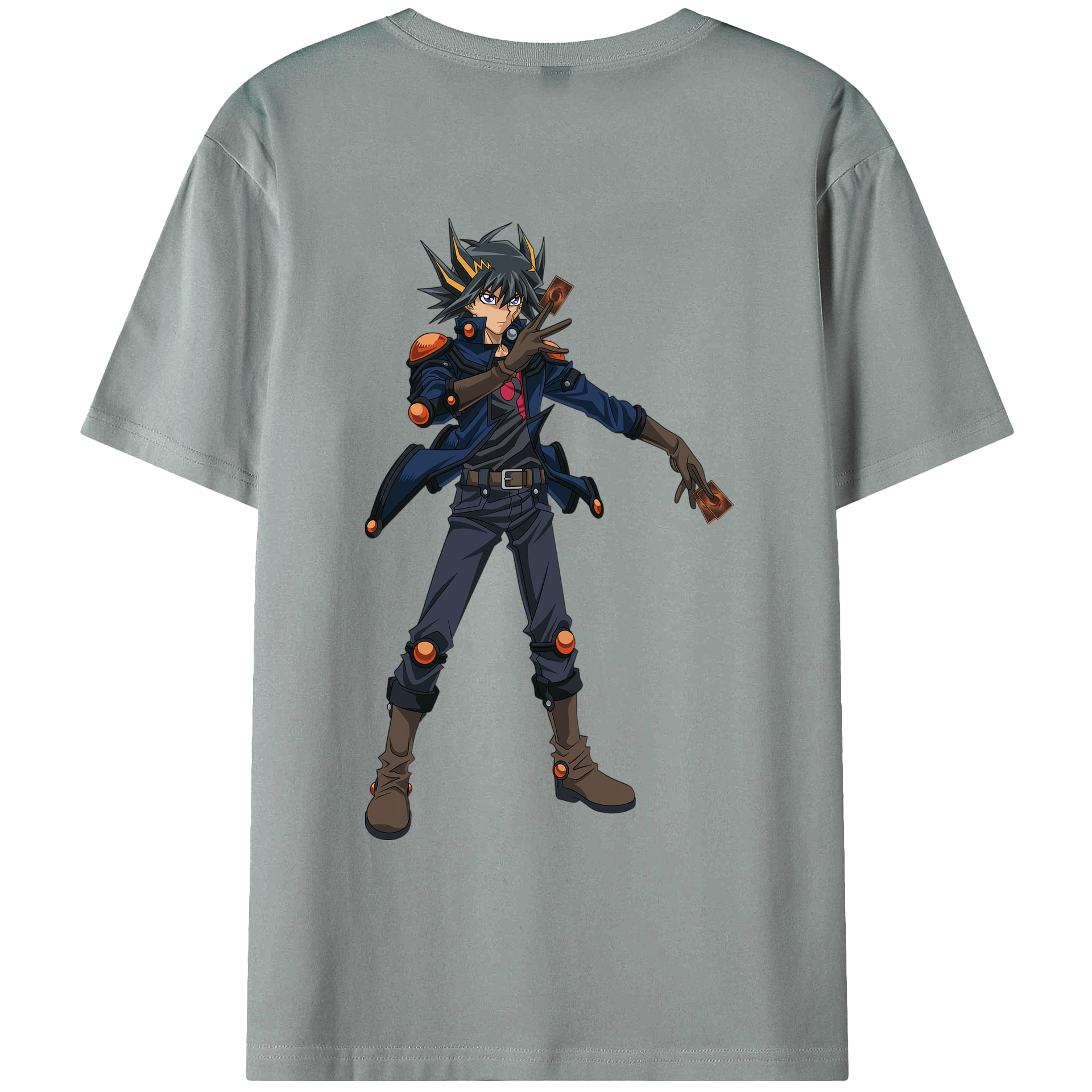 （画像用） 遊☆戯☆王 Yu-Gi-Oh! 綿100％ メンズ半袖Tシャツ（バックプリント） 通気性